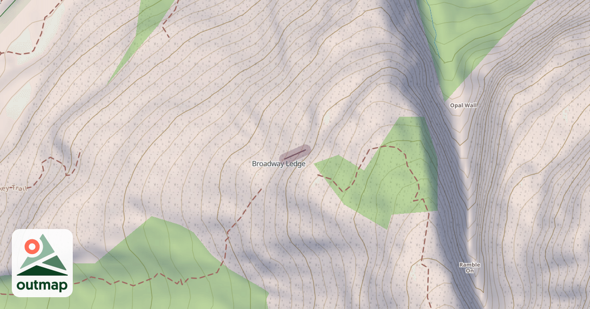 Map of Broadway Ledge