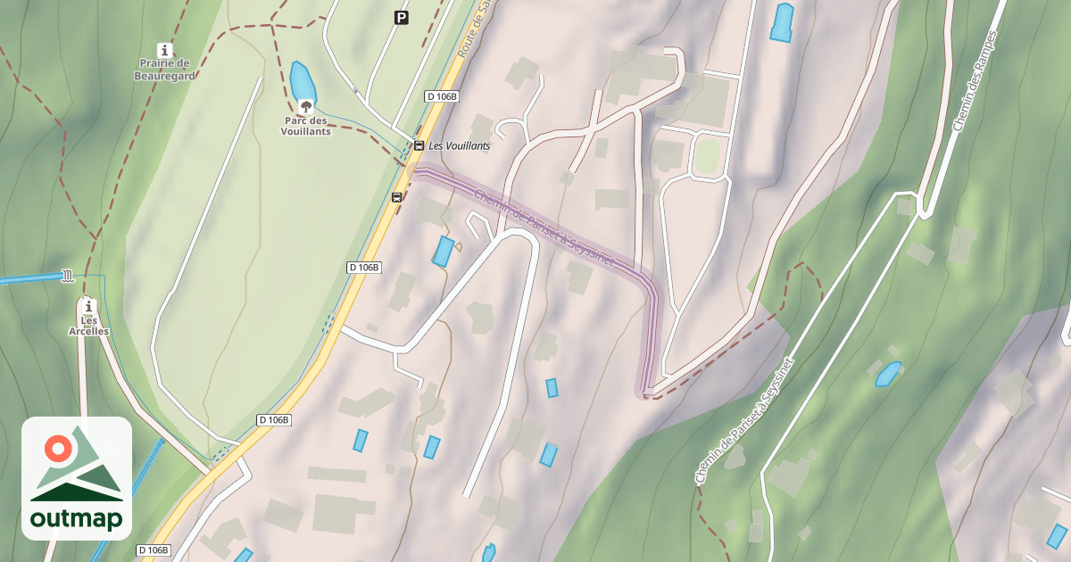 Map of Chemin de Pariset à Seyssinet