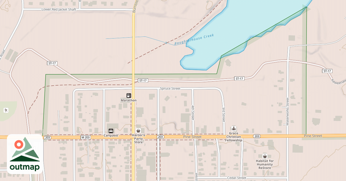 Map of Keweenaw State Trail