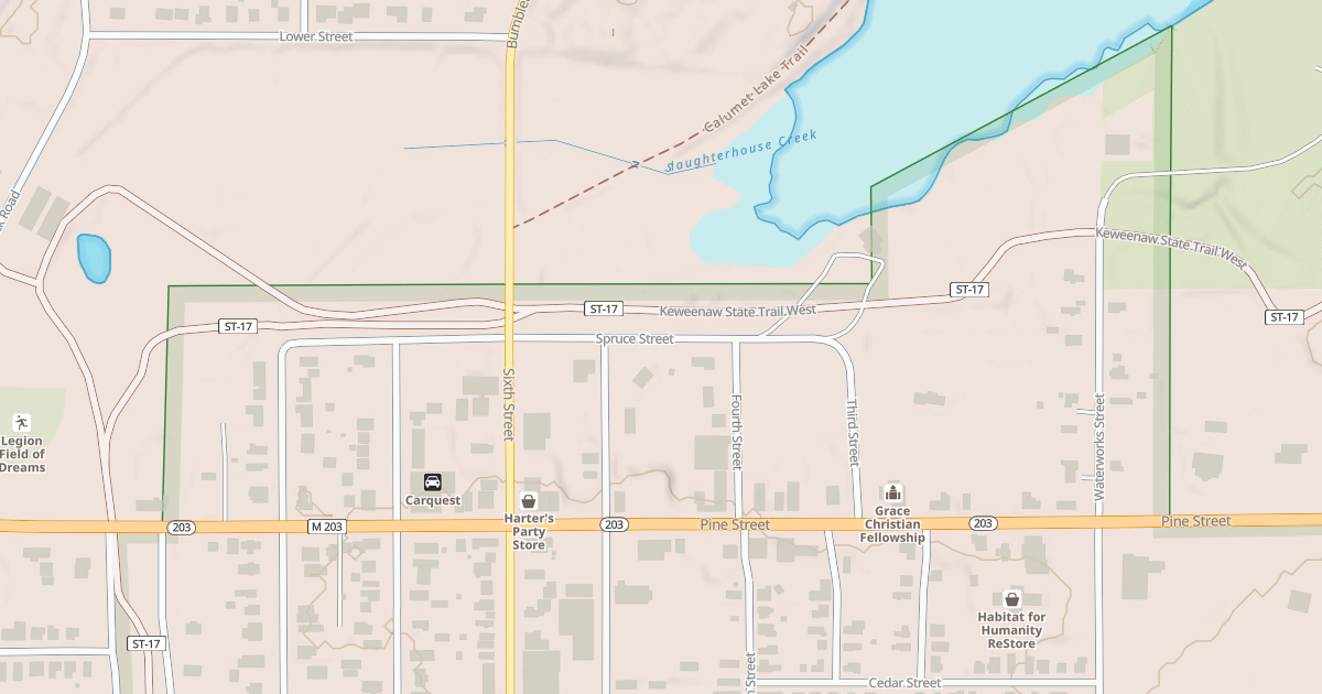 Map preview of Keweenaw State Trail