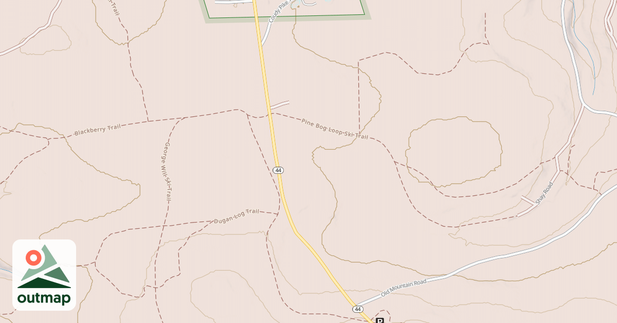 Map of Coudy Pike Snowmobile Trails