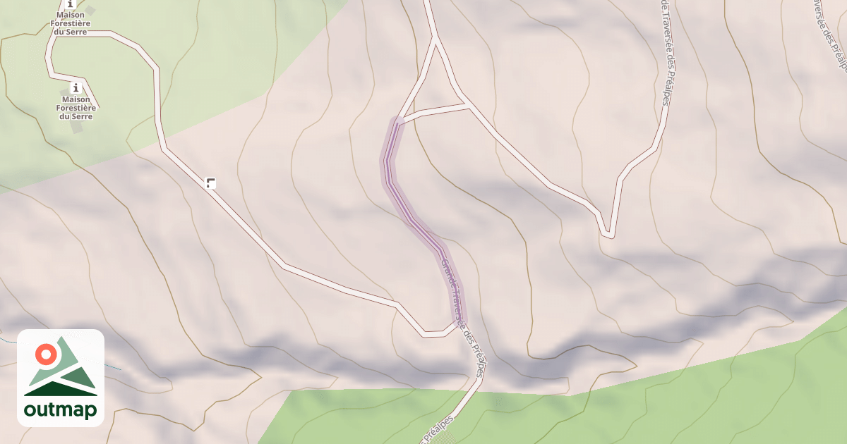 Map of Grande Traversée des Préalpes