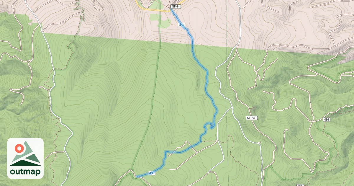 Map of Lookout Mountain Trail #450