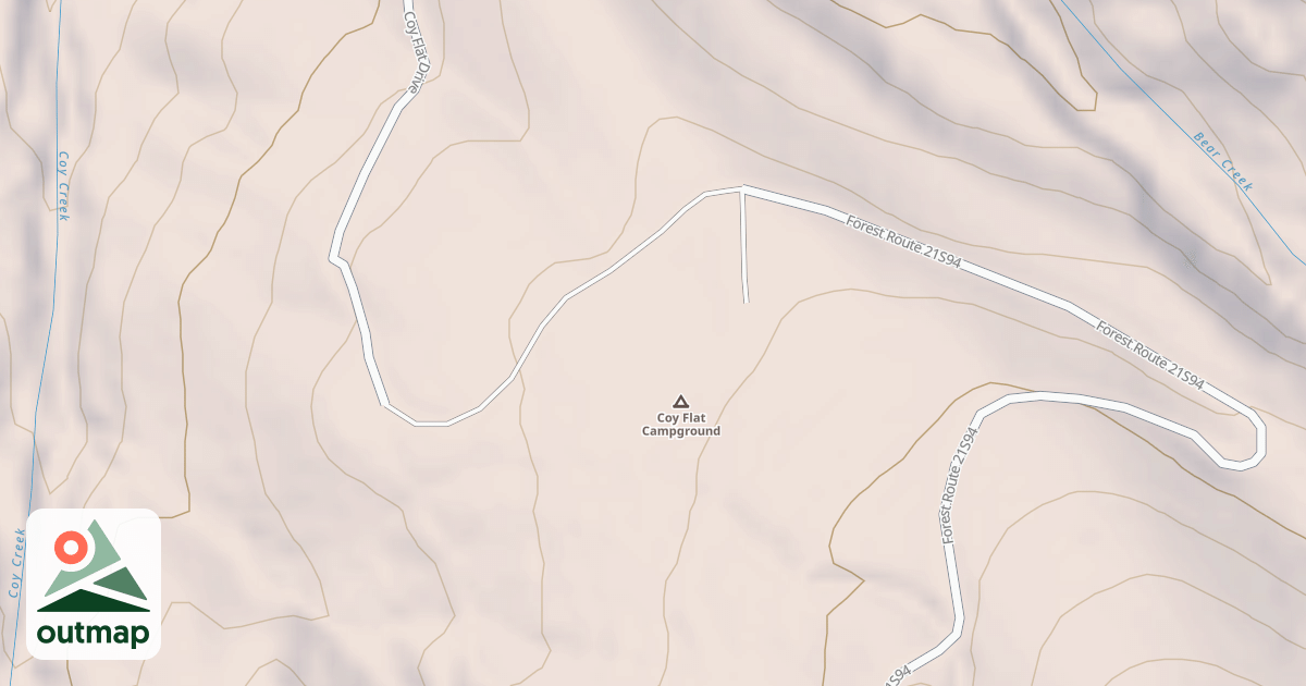 Map of COY FLAT C.G.