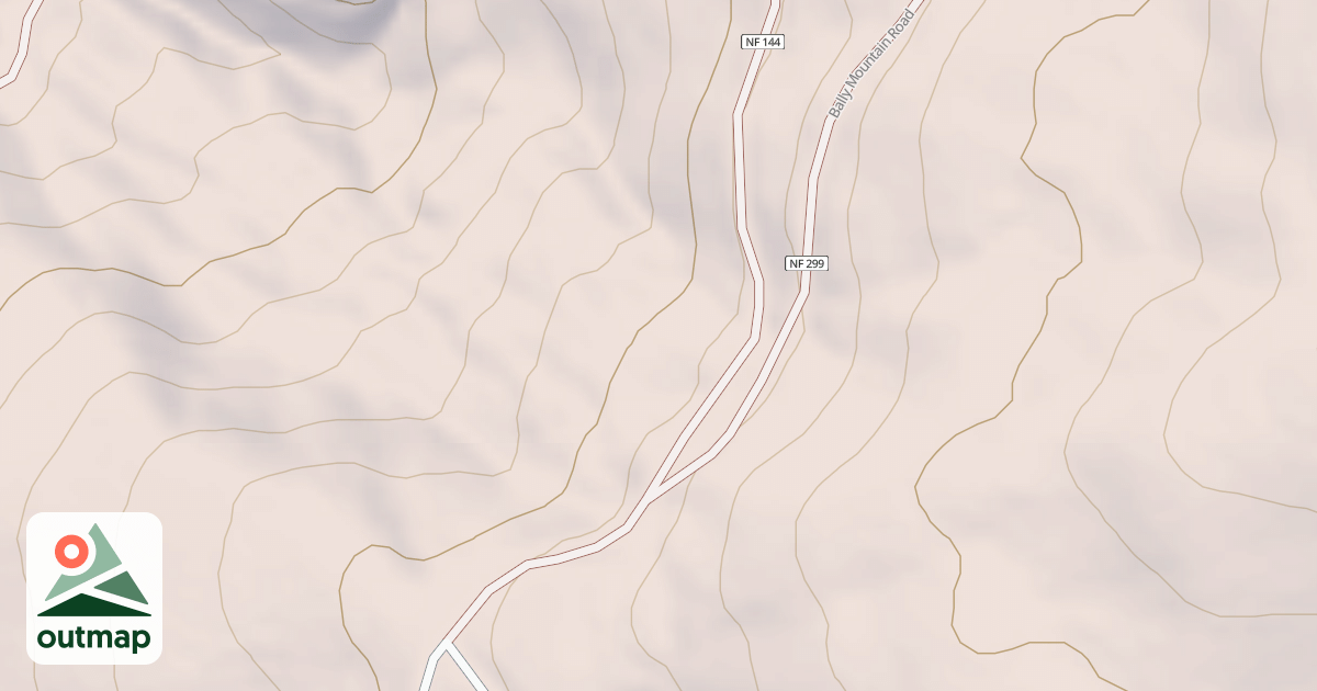 Map of BALLY MOUNTAIN