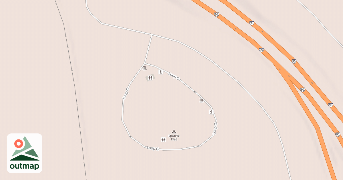 Map of QUARTZ FLAT CAMP LOOP G