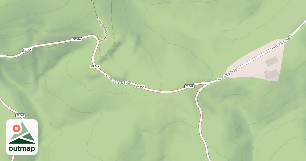 Map of PETERS CREEK SPUR