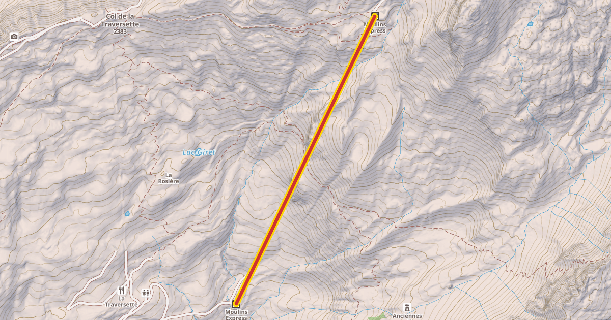 Map preview of Moulins Express