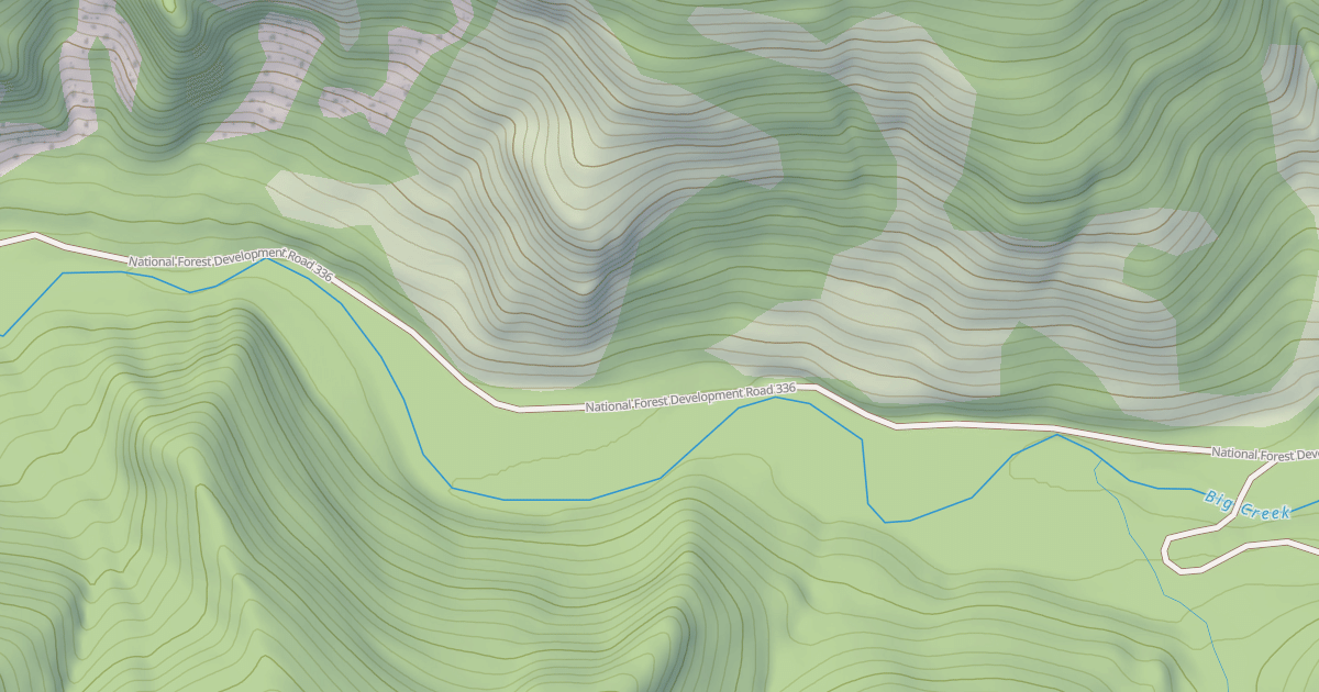 Map preview of East Pipe/big Creek  Snowmobl