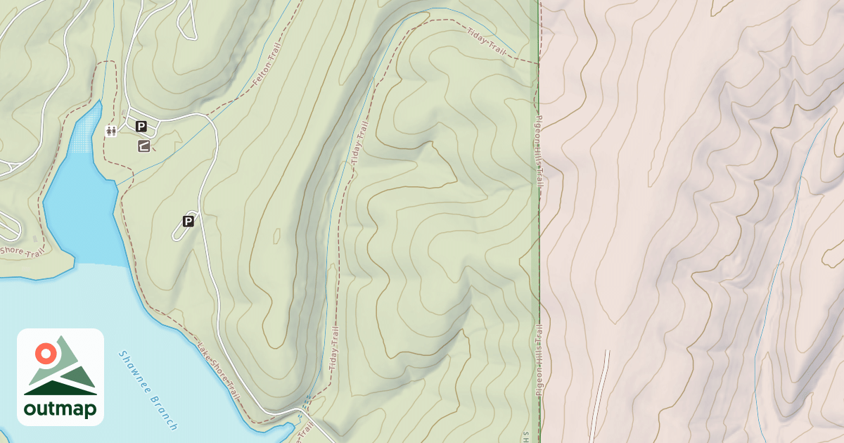 Map of Shawnee State Park Trails