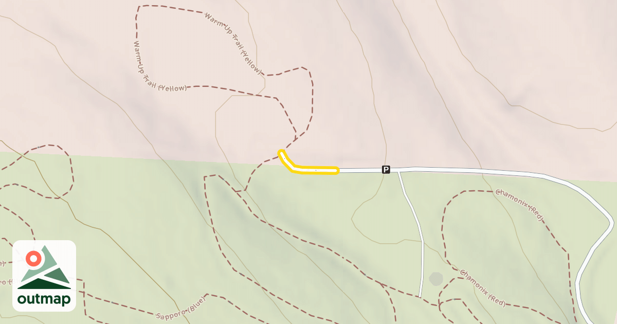 Map of Warm-Up Trail (Yellow)