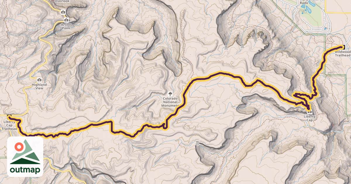Map of Liberty Cap Trail