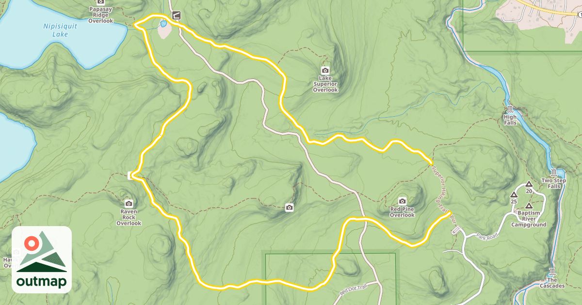 Map of Nipisiquit Lake Trail