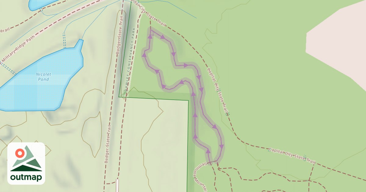 Map of Seminole Mountain Bike Trail