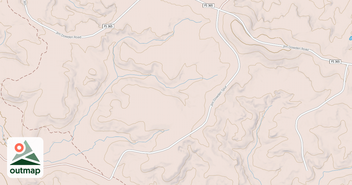 Map of JIM DOWDEN SPUR