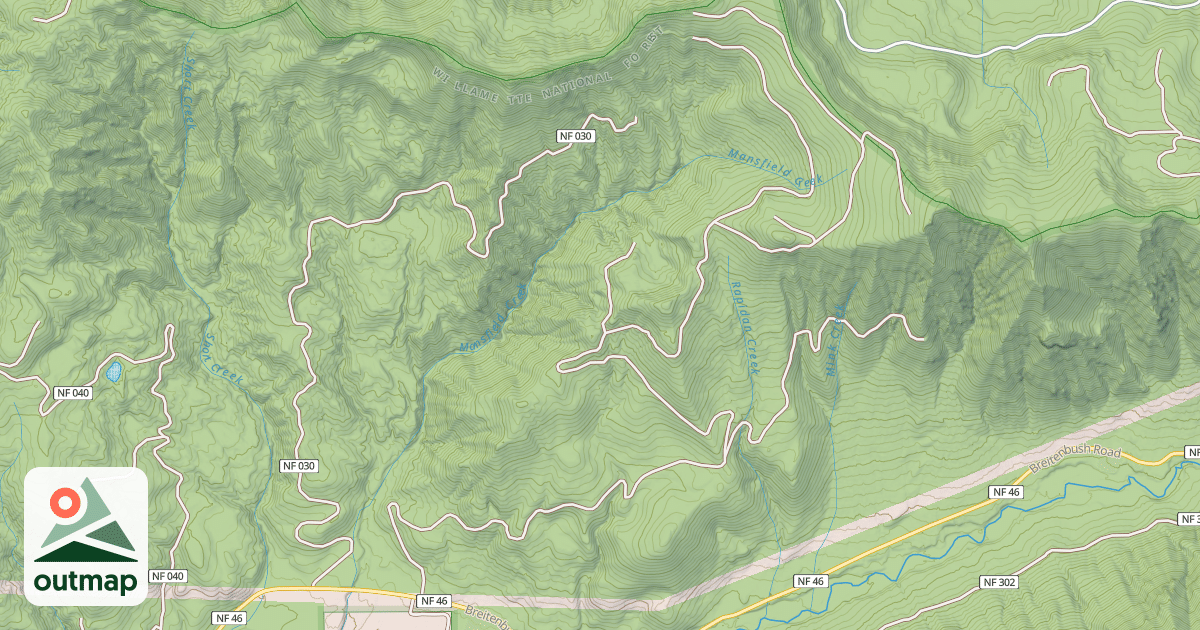 Map of MANSFIELD CREEK ROAD