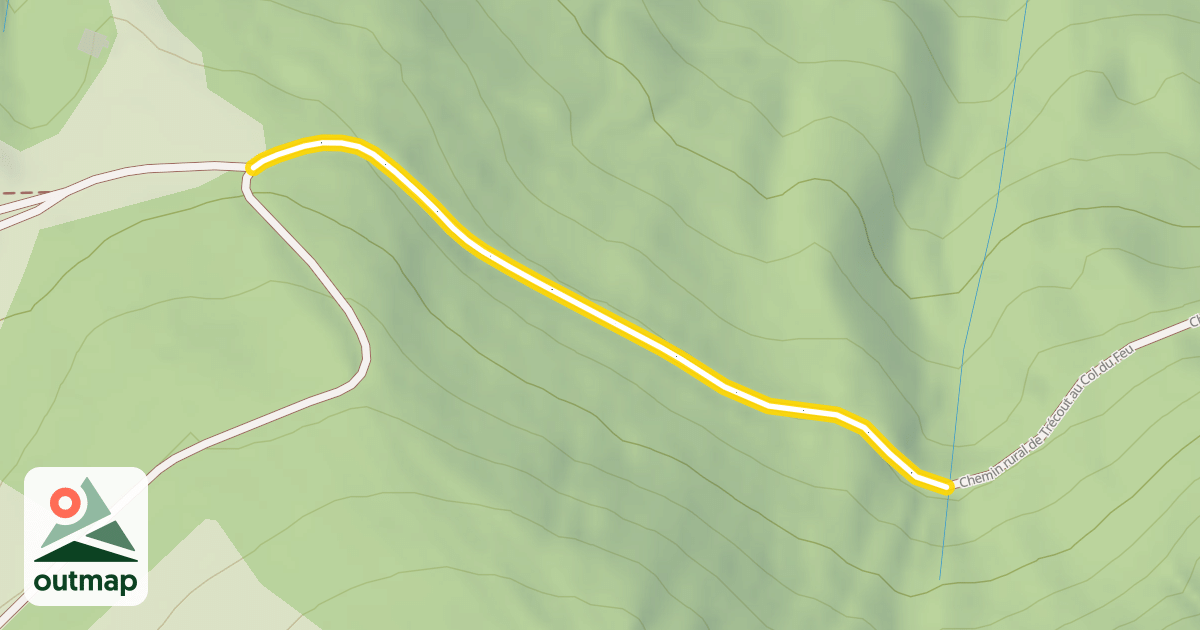 Map of Chemin rural de Trécout au Col du Feu
