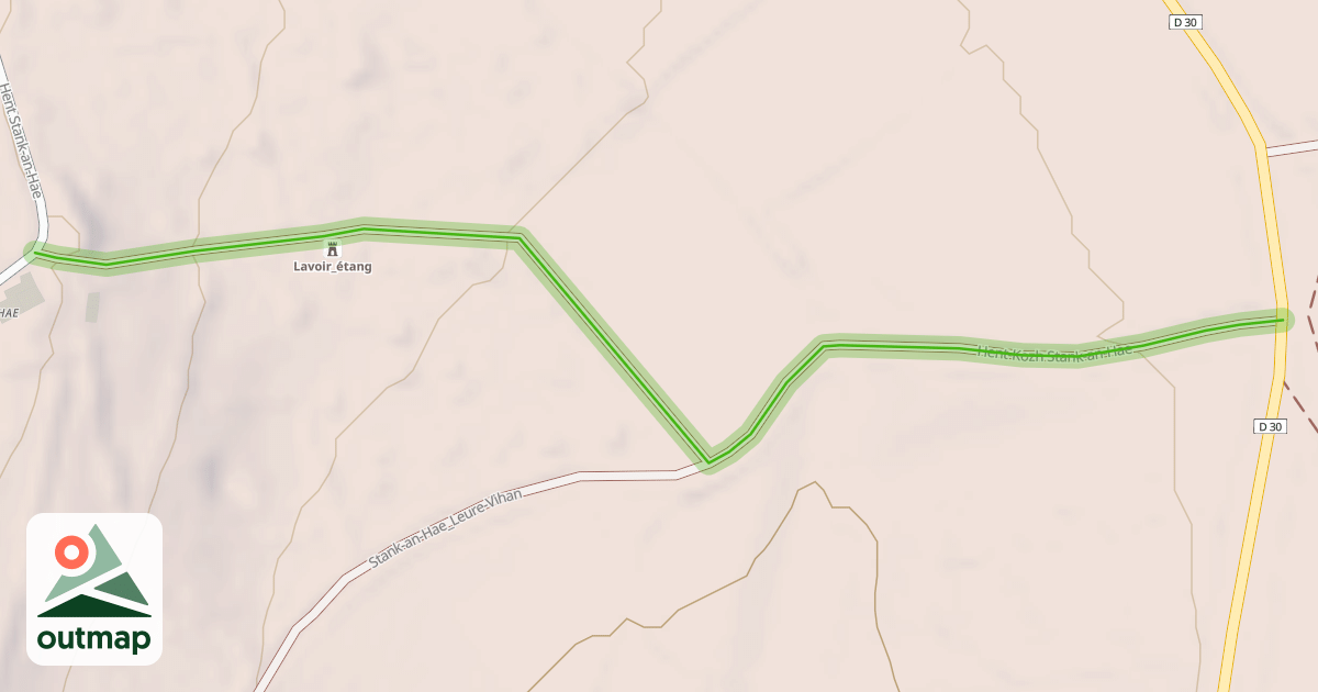 Map of Hent-Kozh Stank-an-Hae