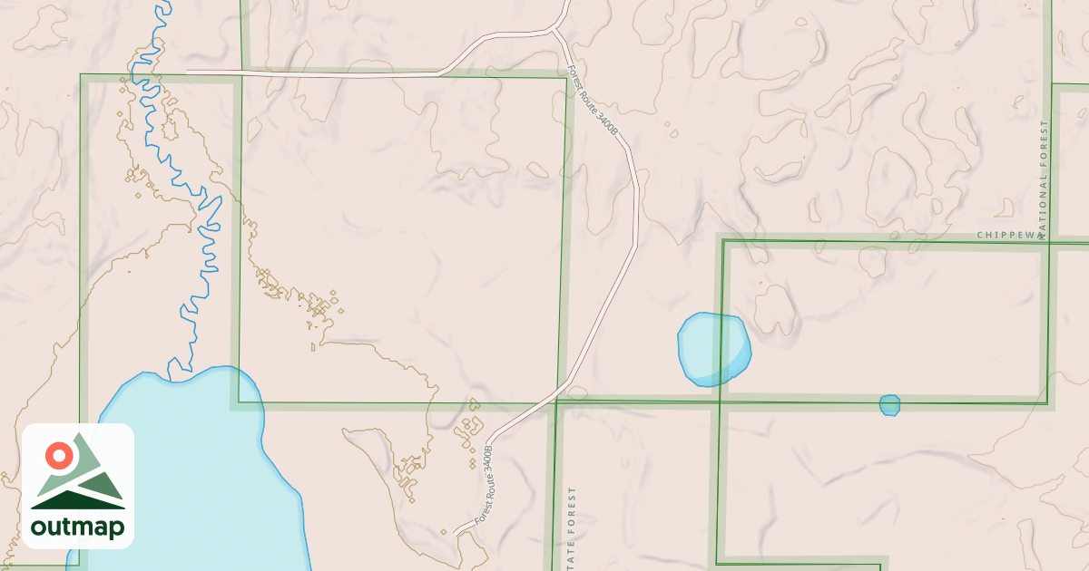 Map of RICE POND SPUR SPUR B