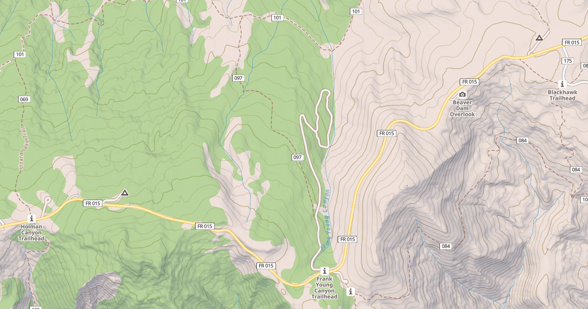 Map preview of Frank Young Canyon