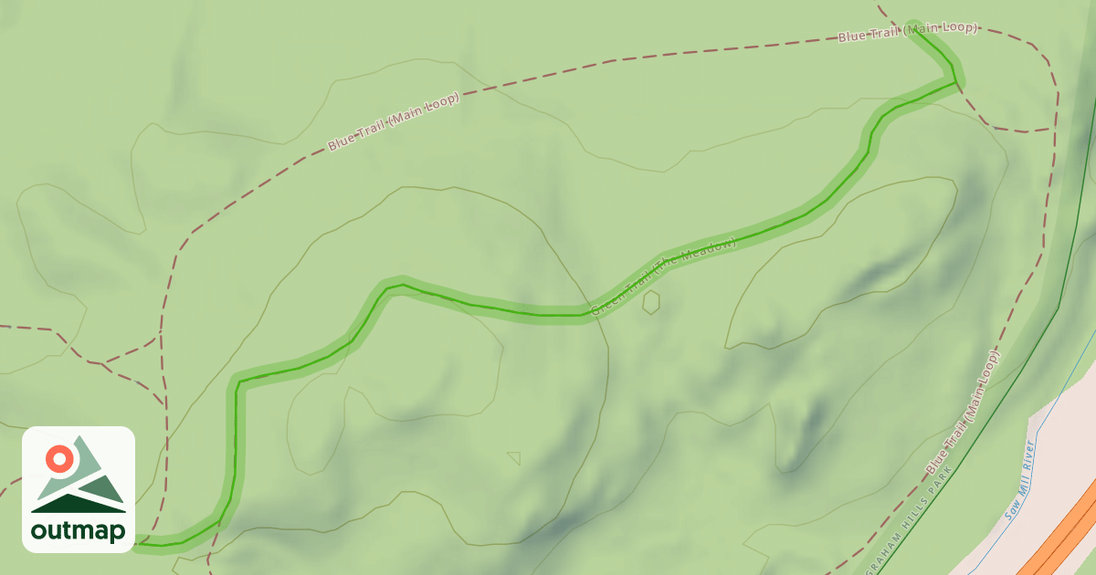 Map of Green Trail (The Meadow)