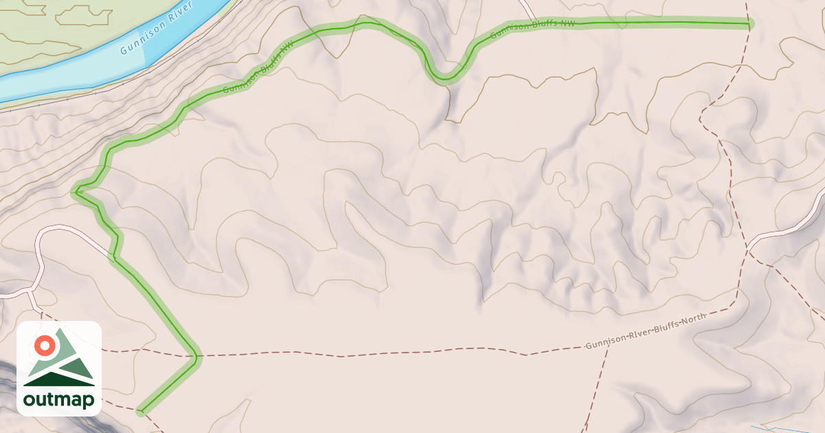 Map of Gunnison Bluffs NW