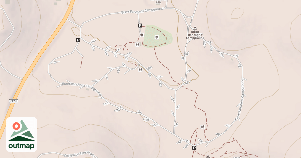 Map of BURNT RANCHERIA CG