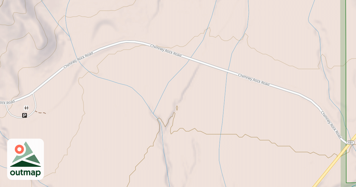 Map of CHIMNEY ROCK
