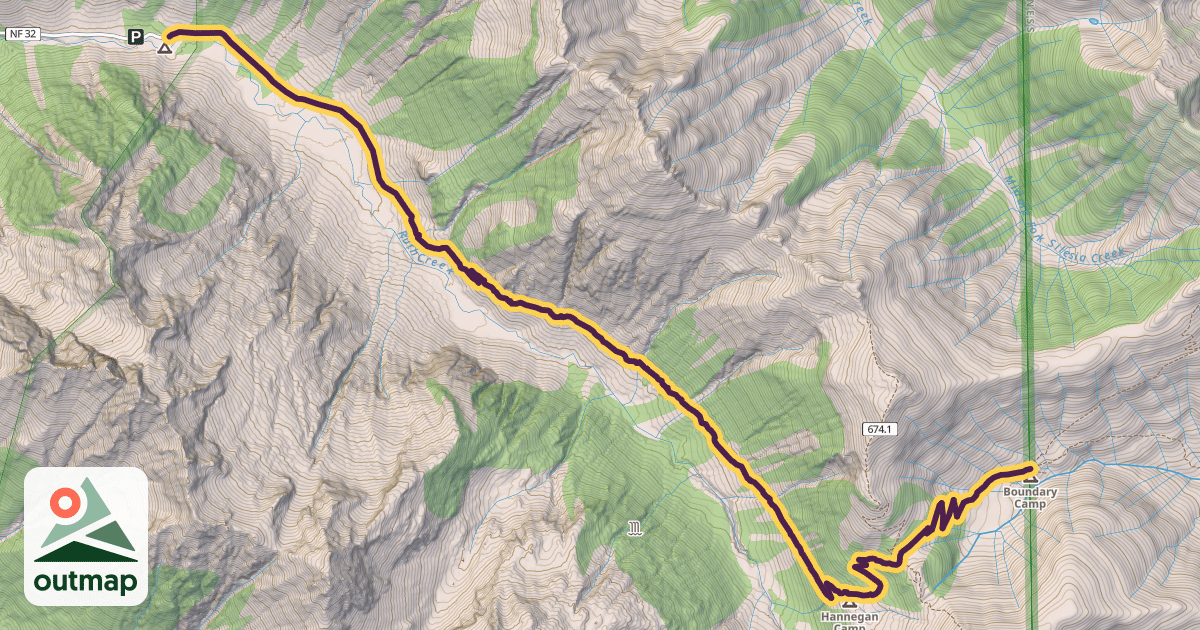 Map of Hannegan Pass Trail