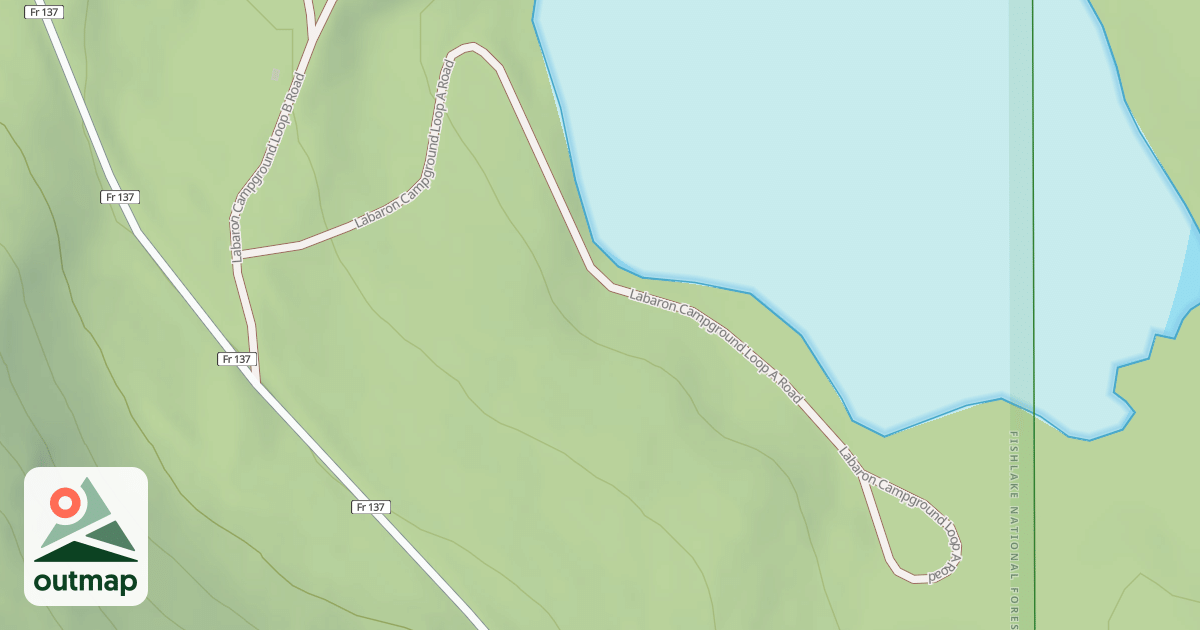 Map of LABARON CAMPGROUND LOOP A