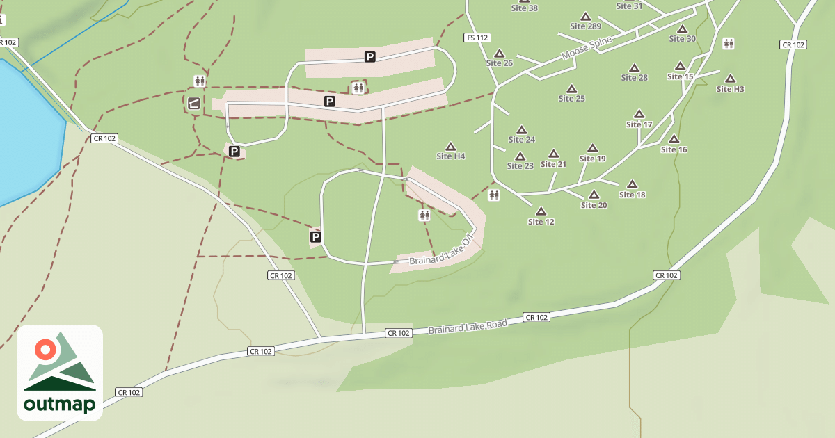 Map of BRAINARD LAKE OVERSIZE PA