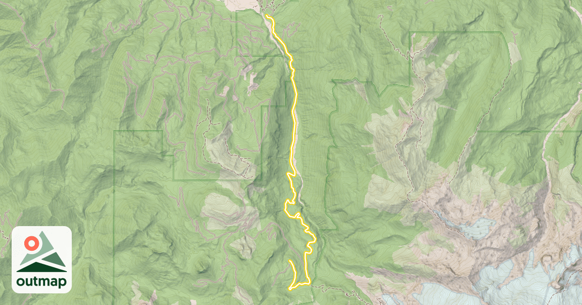 Map of Glacier Creek Road