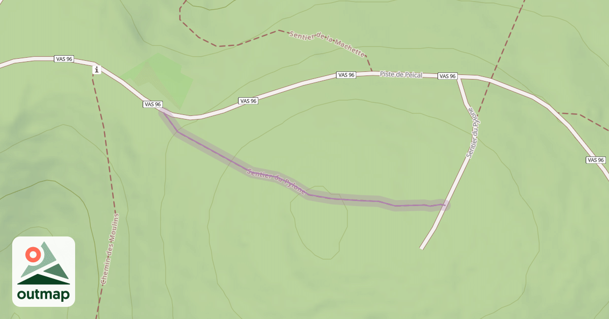 Map of Sentier du Pylone