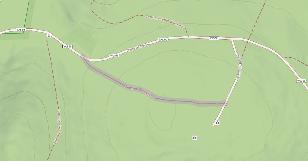 Map preview of Sentier du Pylone