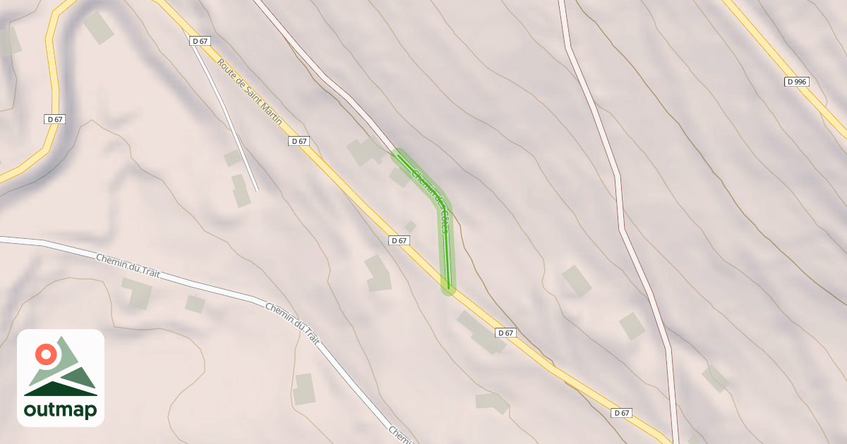 Map of Chemin des Côtes