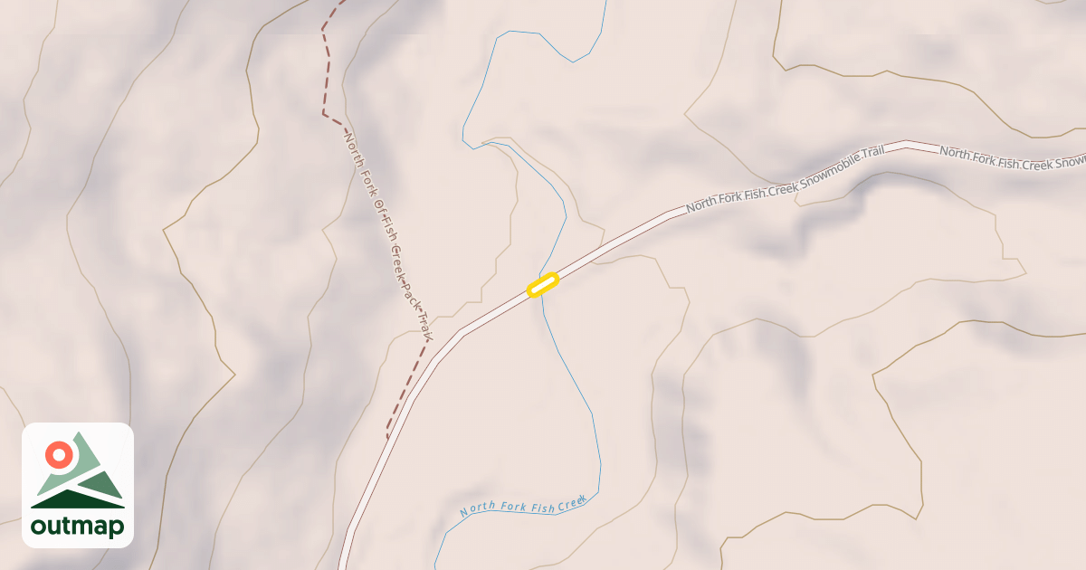 Map of North Fork Fish Creek Snowmobile Trail