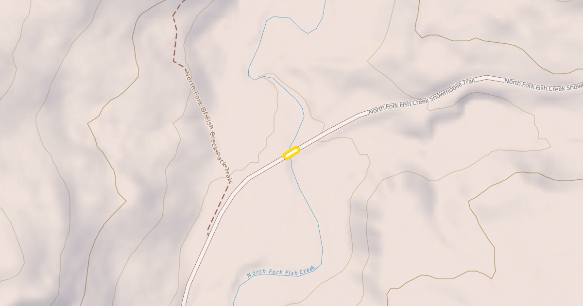 Map preview of North Fork Fish Creek Snowmobile Trail