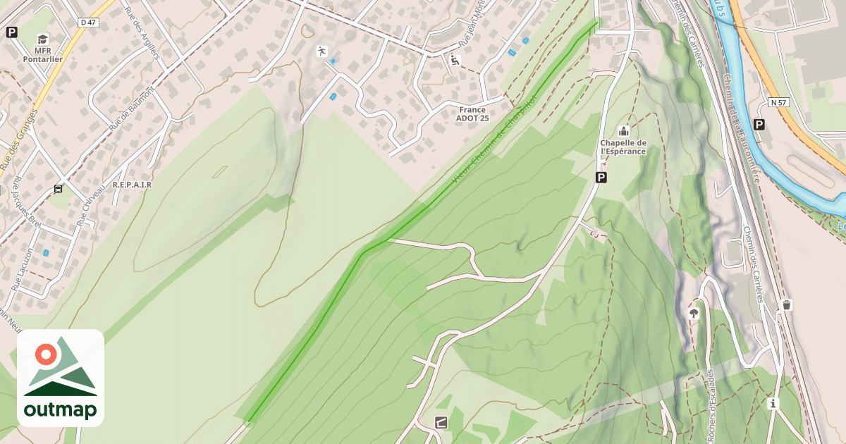 Map of Vieux Chemin de Charpillot