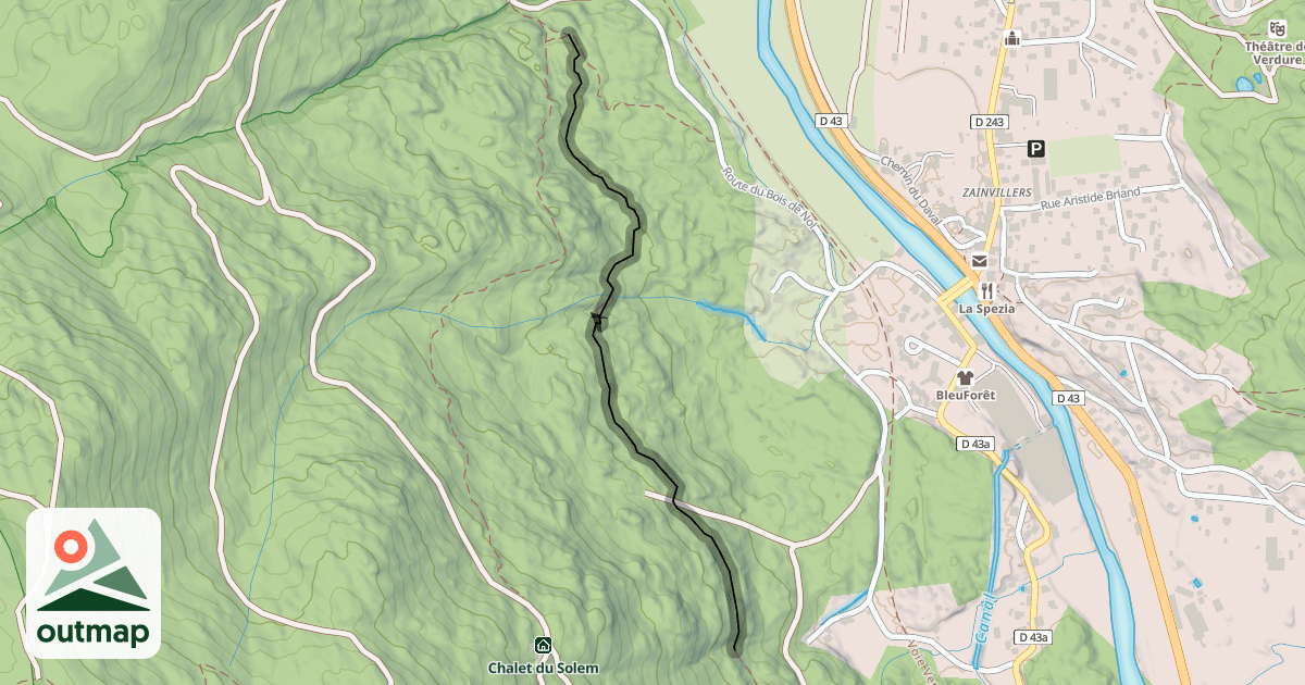 Map of Sentier des Ravines