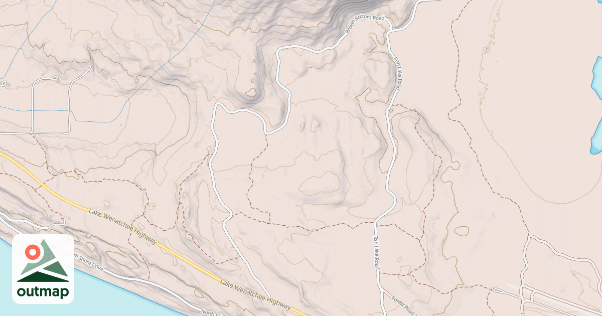 Map of BROWN BOTTOM
