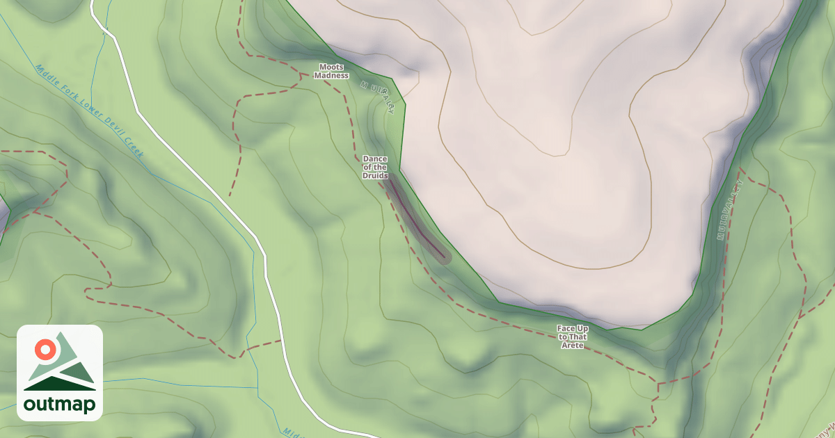 Map of Climbing Crag