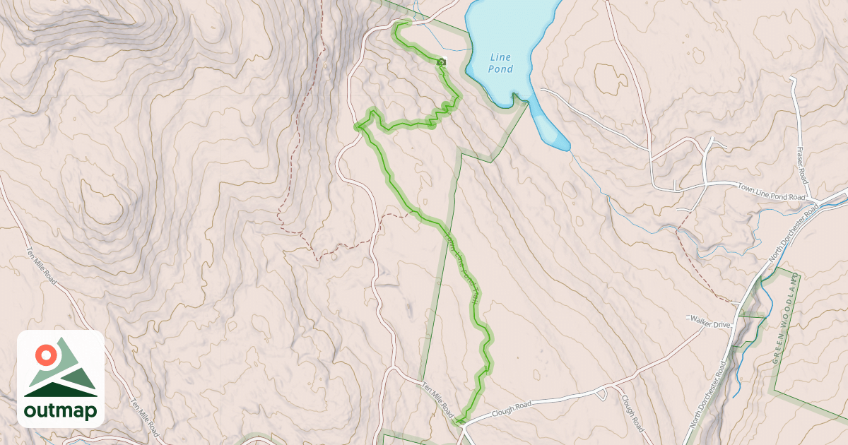 Map of Town Line Pond Trail