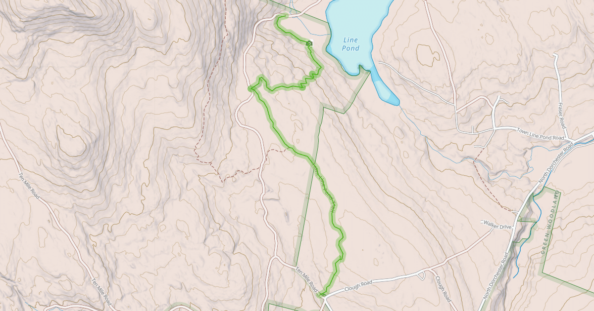Map preview of Town Line Pond Trail