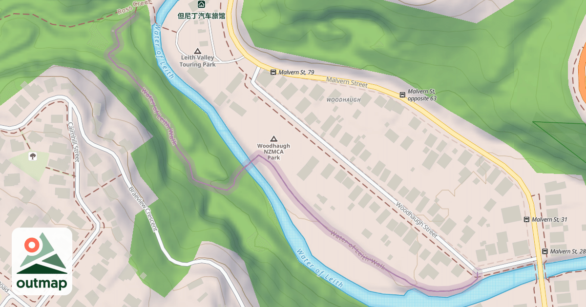 Map of Water of Leith Walk