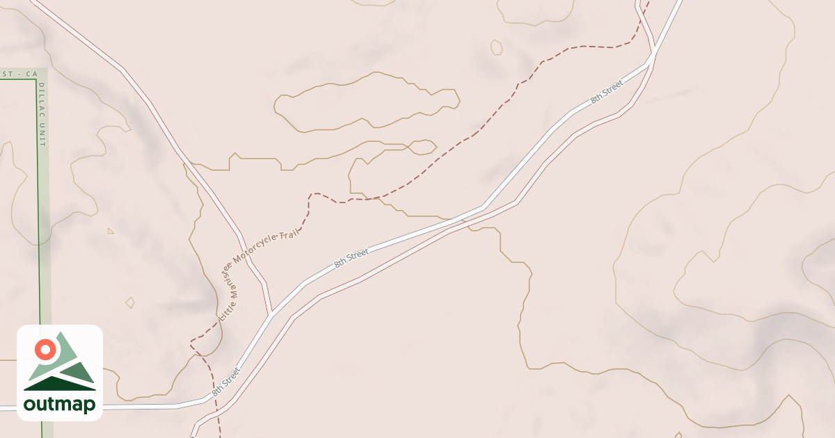 Map of Little Manistee Motorcycle Trail