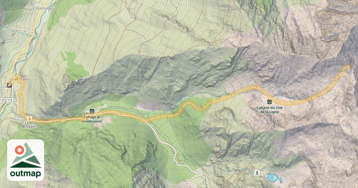 Map of Col de la Baisse — Mollard