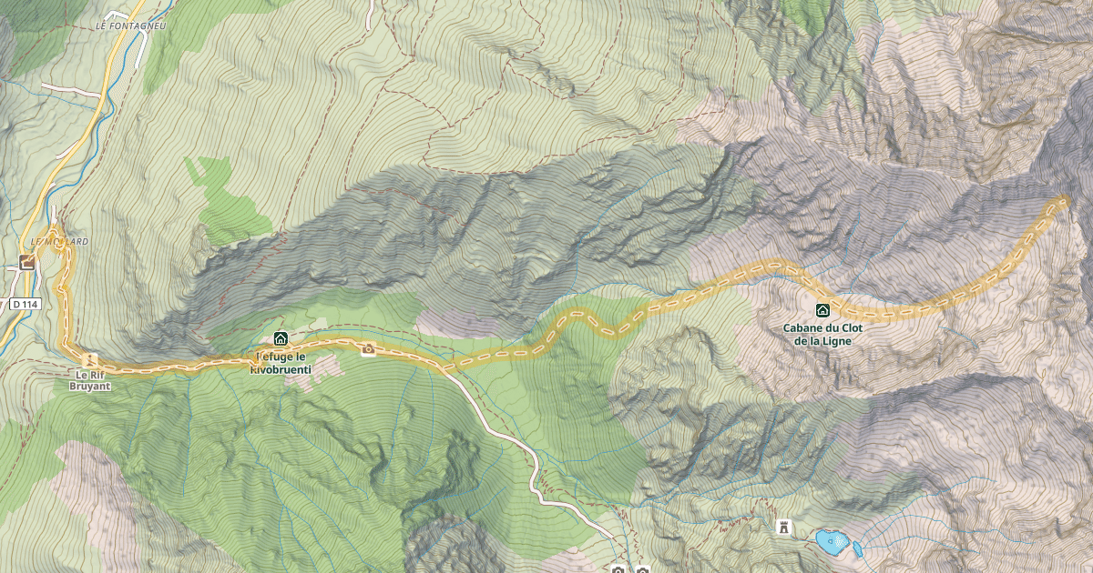 Map preview of Col de la Baisse — Mollard