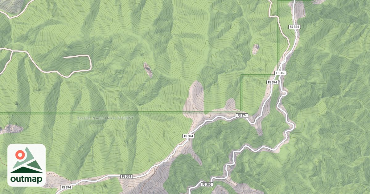 Map of HARRIS CREEK SUMMIT