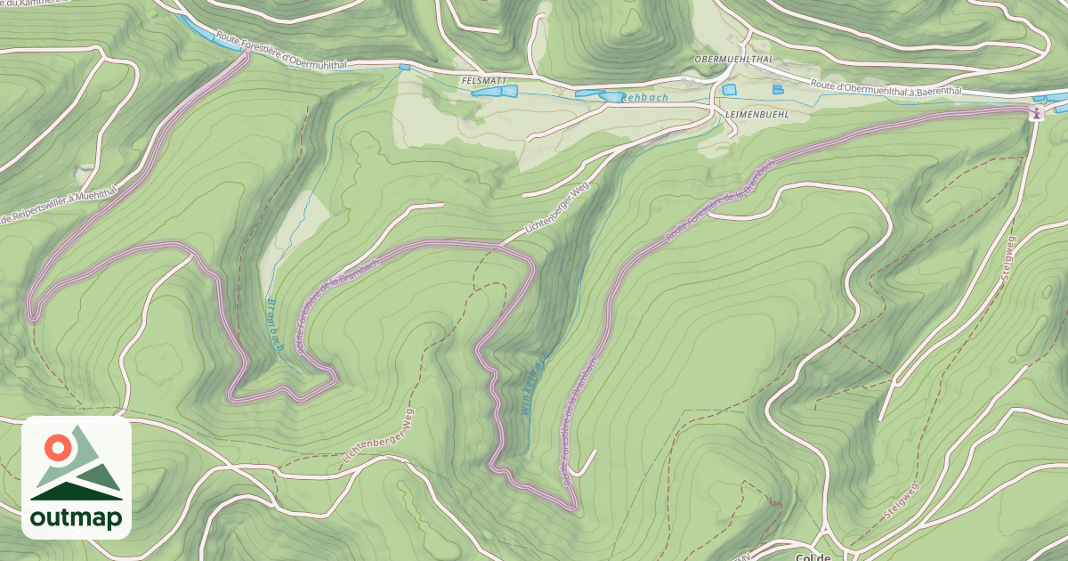 Map of Route Forestière de la Brambach
