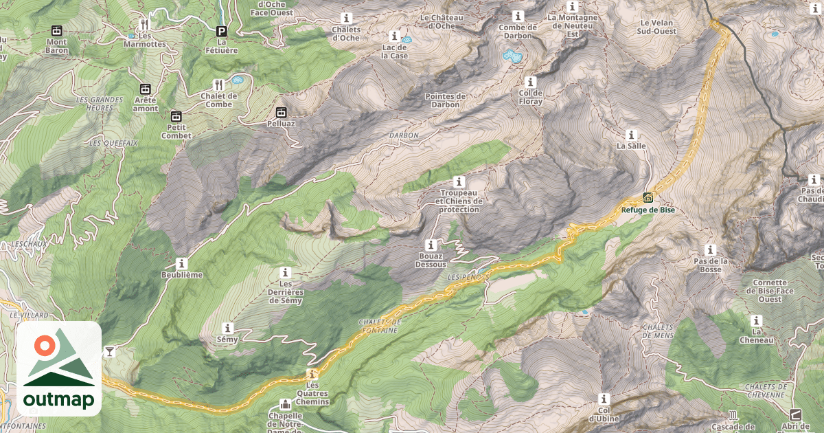 Map of Dent du Velan — La Revenette